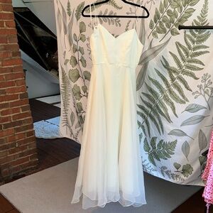 Wedding White Illusion Applique Dress